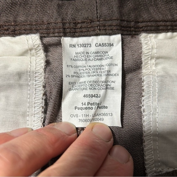 New Lee Natural Fit 14 Petite Stretch Brown Slimming BNWT - Picture 4 of 5